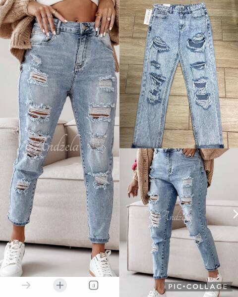 Jeansy damskie 9677 1 kolor XS-XL 1