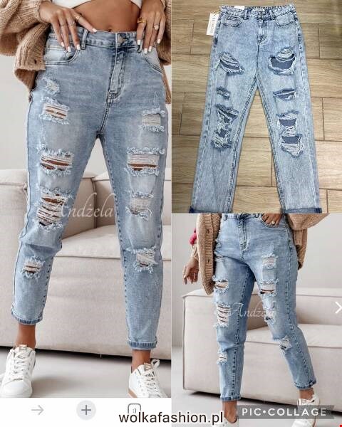 Jeansy damskie 9677 1 kolor XS-XL 1