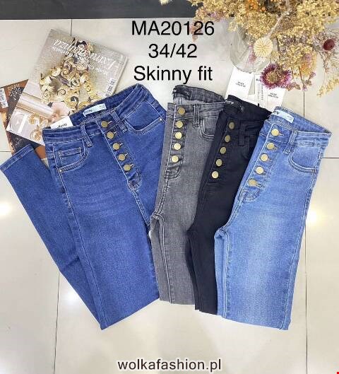 Jeansy damskie MA20126 1 kolor XS-XL