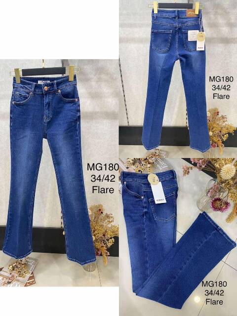 Jeansy damskie MG180 1 kolor XS-XL