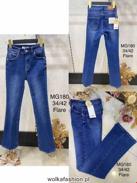 Jeansy damskie MG180 1 kolor XS-XL