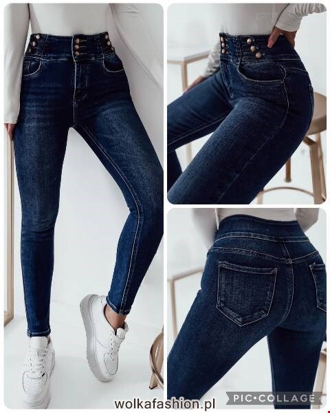 Jeansy damskie 9684 1 kolor XS-XL