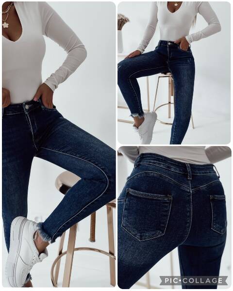 Jeansy damskie 9685 1 kolor XS-XL