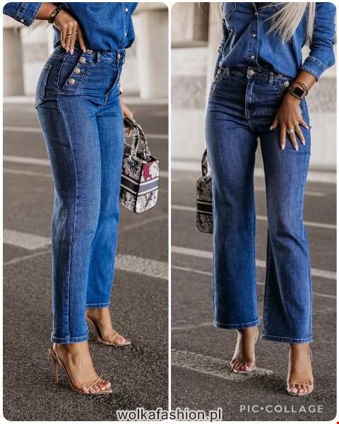 Jeansy damskie 9687 1 kolor XS-XL