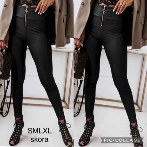 Spodnie  skórzane damskie  9707 1 kolor S-XL 1