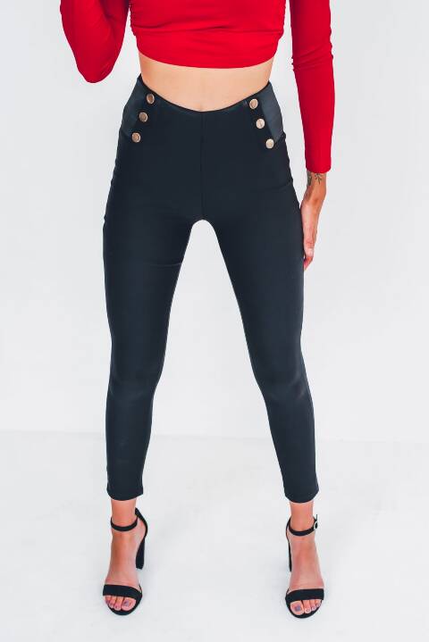 Spodnie  skórzane damskie  9711 1 kolor XS-XL