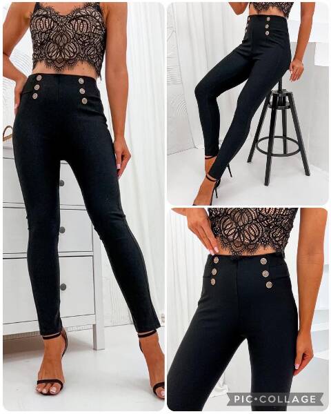 Spodnie  skórzane damskie  9712 1 kolor XS-XL