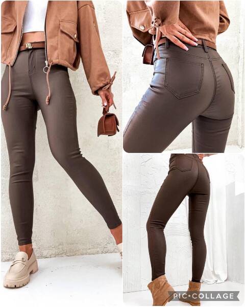 Spodnie  skórzane damskie  9713 1 kolor XS-XL 1
