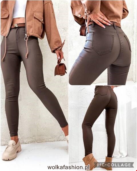 Spodnie  skórzane damskie  9713 1 kolor XS-XL 1
