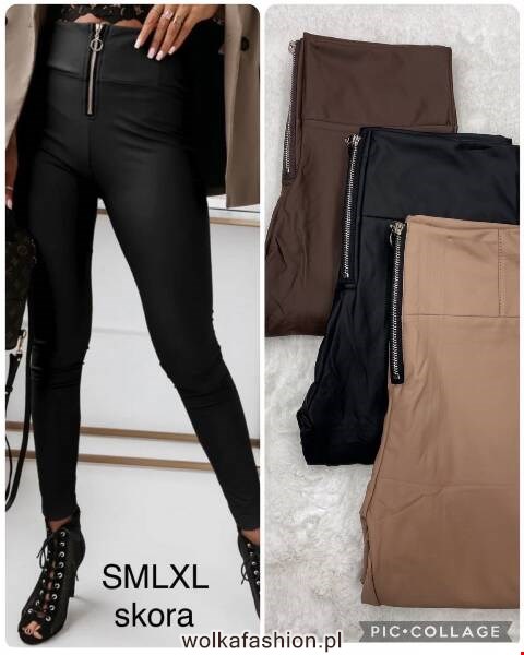 Spodnie  skórzane damskie  9717 1 kolor S-XL 1
