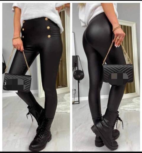 Spodnie  skórzane damskie  9720 1 kolor S-XL 1