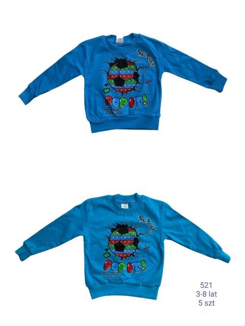 Bluza chłopięca 521 1 kolor 3-8 (Towar Tureckie)