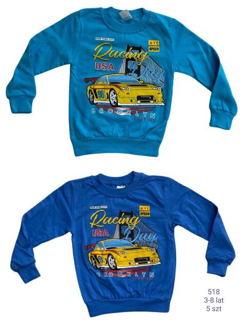 Bluza chłopięca 518 1 kolor 3-8 (Towar Tureckie)