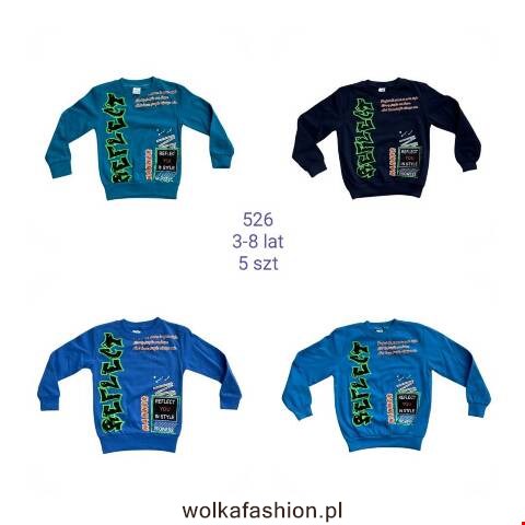 Bluza chłopięca 526 1 kolor 3-8 (Towar Tureckie)