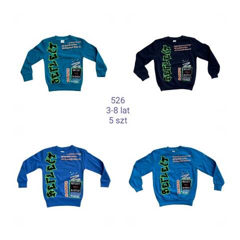Bluza chłopięca 526 1 kolor 3-8 (Towar Tureckie) 1