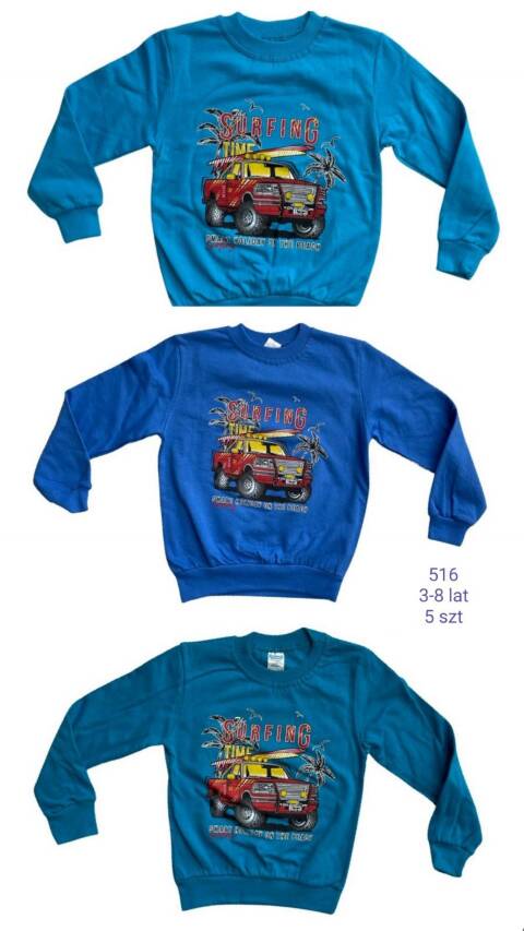 Bluza chłopięca 516 1 kolor 3-8 (Towar Tureckie)