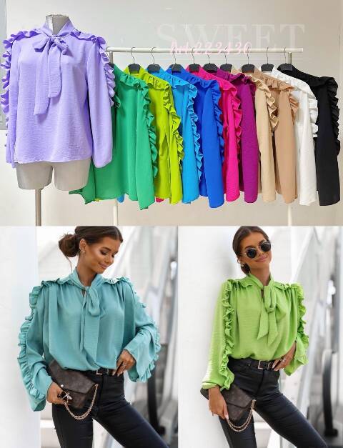 Bluzka damskie 9901 Mix kolor Standard (Towar Włoskie) 1