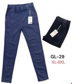 Jeansy damskie GL-29 Mix kolor XL-6XL