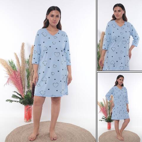 Koszula damskie nocna 9938 1 kolor XL-4XL (Towar Tureckie)