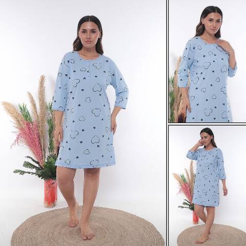 Koszula damskie nocna 9943 1 kolor XL-4XL (Towar Tureckie)
