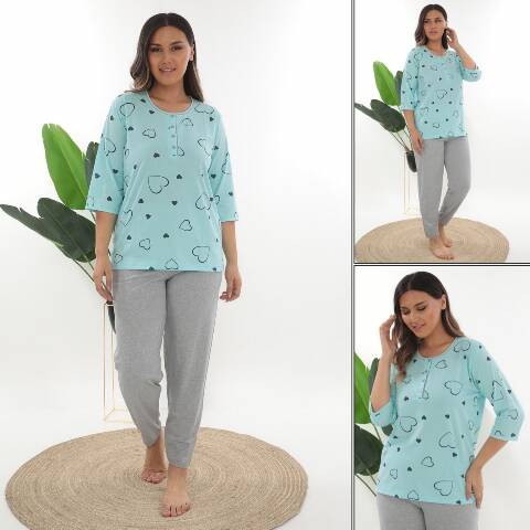 Piżama damskie 9951 1 kolor XL-4XL (Towar Tureckie)