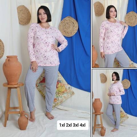 Piżama damskie 9952 1 kolor XL-4XL (Towar Tureckie) 1