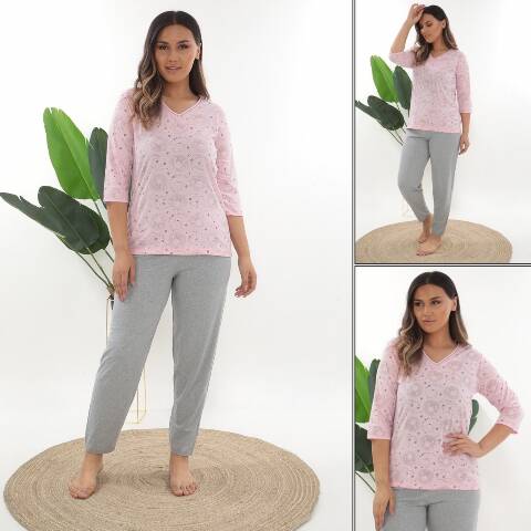 Piżama damskie 9955 1 kolor XL-4XL (Towar Tureckie)