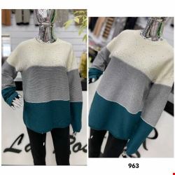Sweter damskie 963 Mix kolor XL/2XL-2XL/3XL
