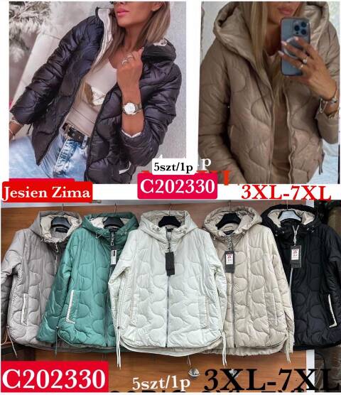  Kurtka zimowa damskie C202330 Mix kolor 3XL-7XL 1