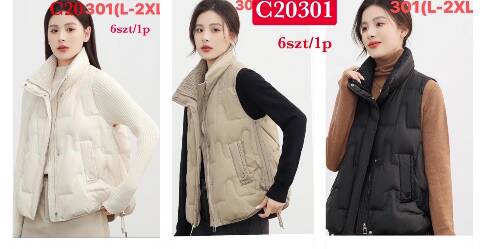 Kamizelka zimowa damskie C20301 Mix kolor L-2XL