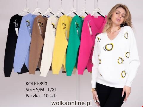 Sweter damskie F890 Mix kolor S/M-L/XL