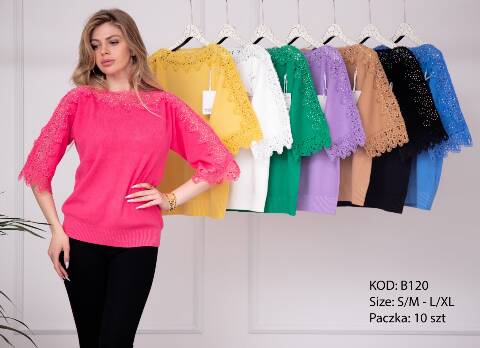 Sweter damskie B120 Mix kolor S/M-L/XL