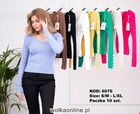 Sweter damskie 6067 Mix kolor S/M-L/XL