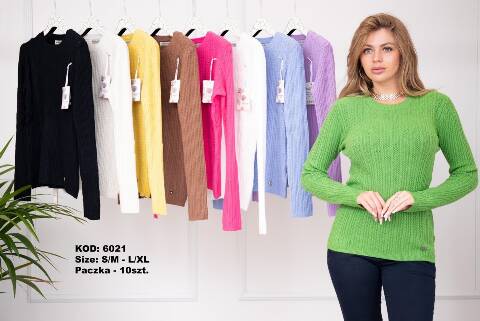 Sweter damskie 6021 Mix kolor S/M-L/XL 1