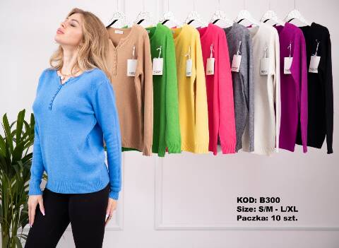 Sweter damskie B300 Mix kolor S/M-L/XL 1