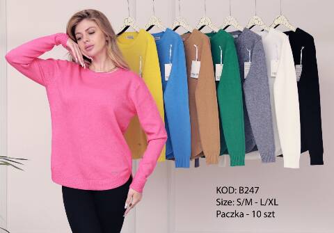 Sweter damskie B247 Mix kolor S/M-L/XL 1