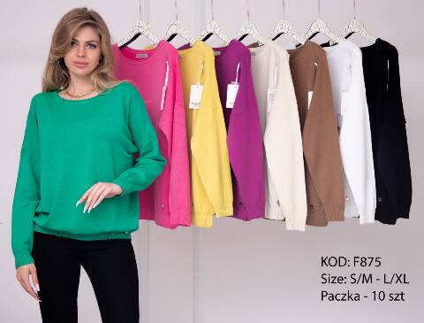 Sweter damskie F875 Mix kolor S/M-L/XL