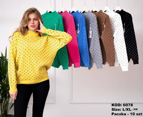 Sweter damskie 6078 Mix kolor S/M-L/XL 1