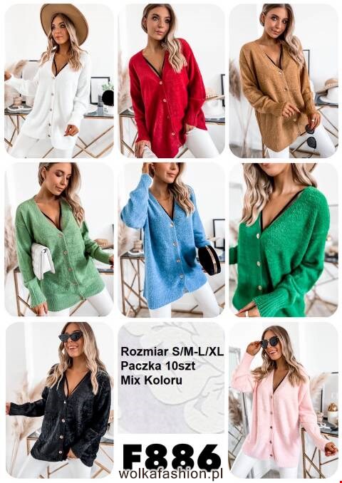 Sweter damskie F886 Mix kolor S/M-L/XL
