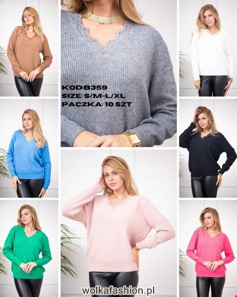 Sweter damskie B359 Mix kolor S/M-L/XL 1