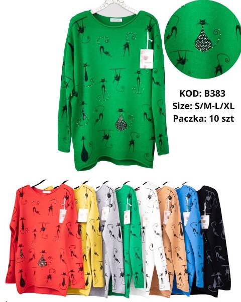 Sweter damskie B383 Mix kolor S/M-L/XL 1