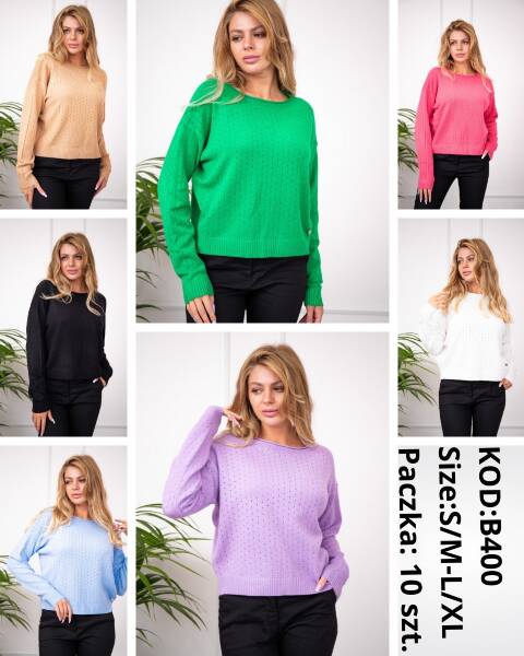 Sweter damskie B400 Mix kolor S/M-L/XL 1