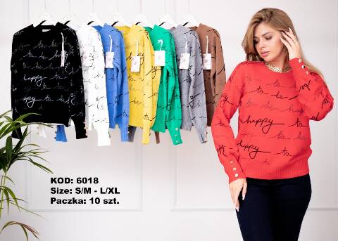 Sweter damskie 6018 Mix kolor S/M-L/XL