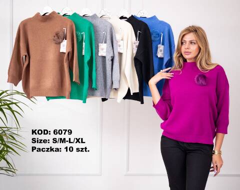 Sweter damskie 6079 Mix kolor S/M-L/XL 1