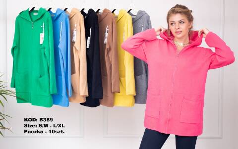 Kardigan damskie B389 Mix kolor S/M-L/XL 1