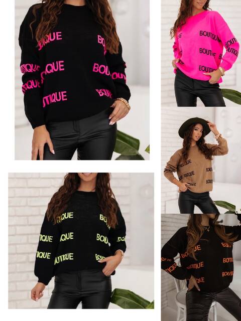 Sweter damskie 1027 Mix kolor Standard (Towar Tureckie) 1