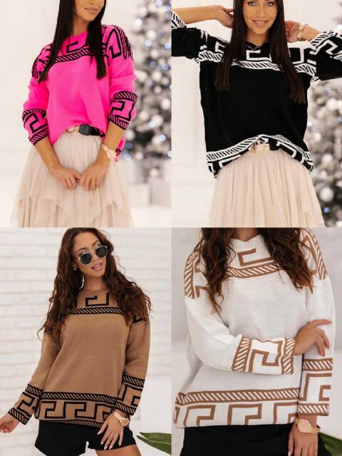 Sweter damskie 1029 Mix kolor Standard (Towar Tureckie) 1