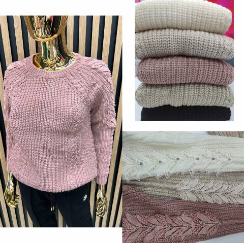 Sweter damskie 1037 Mix kolor Standard (Towar Tureckie)