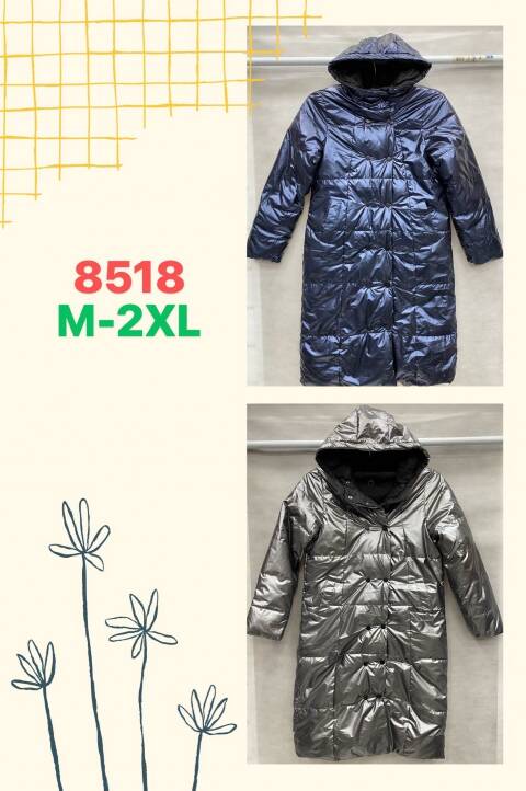 Płaszcze damskie 8518 1 kolor M-2XL