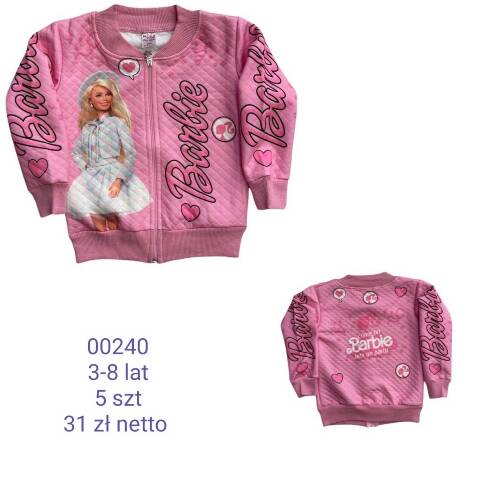 Bluza dziewczęca 00240 1 kolor 3-8 (Towar Tureckie) 1